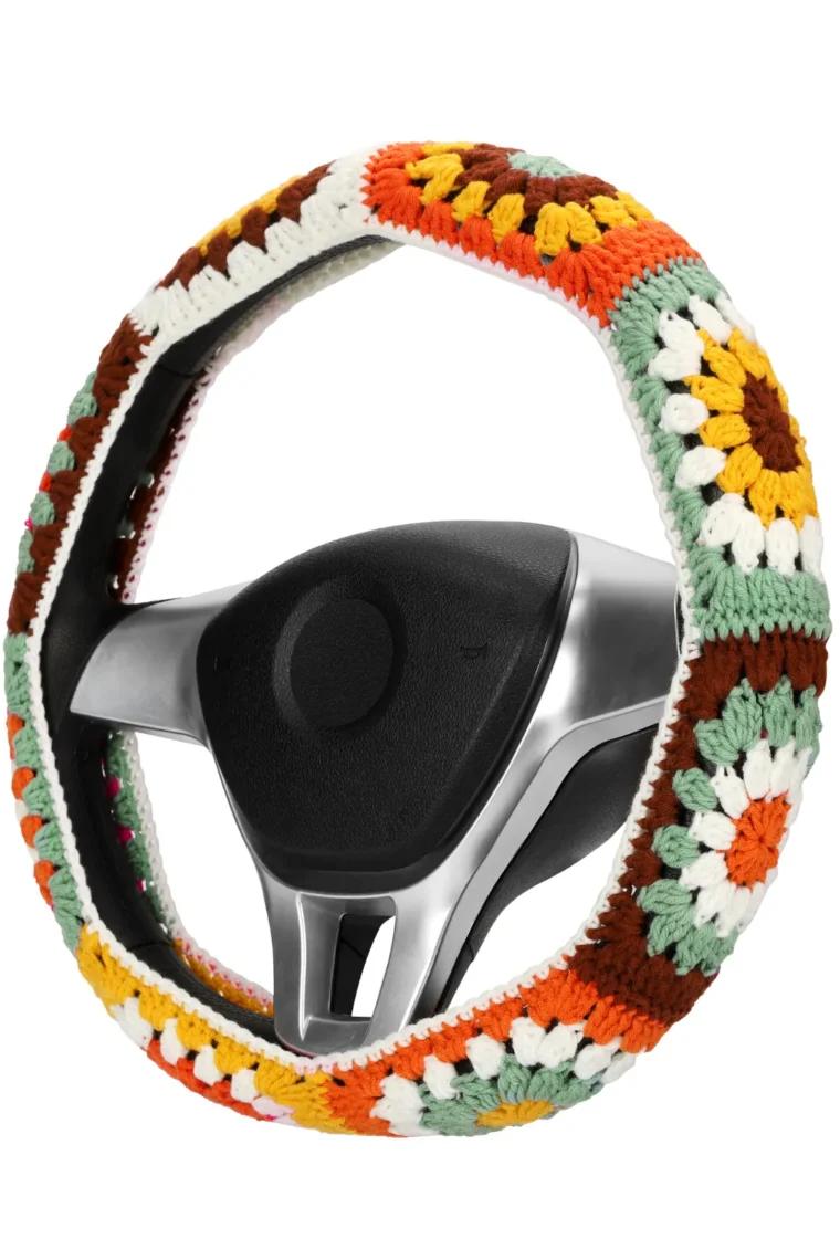 cute crochet steering wheel cover 19# side