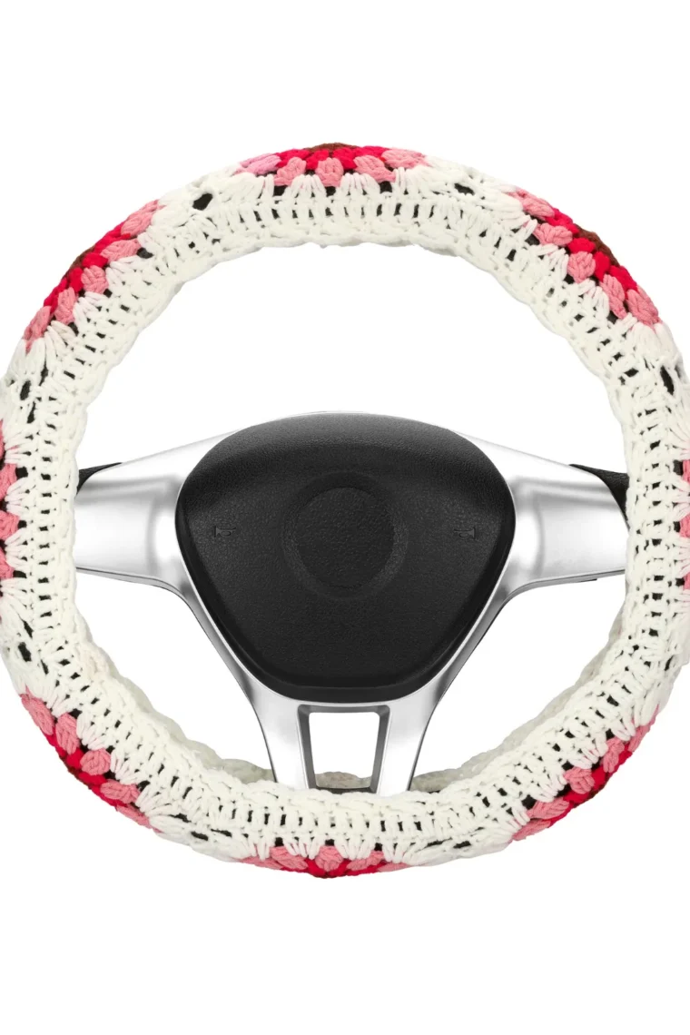 cute crochet steering wheel cover 31# front