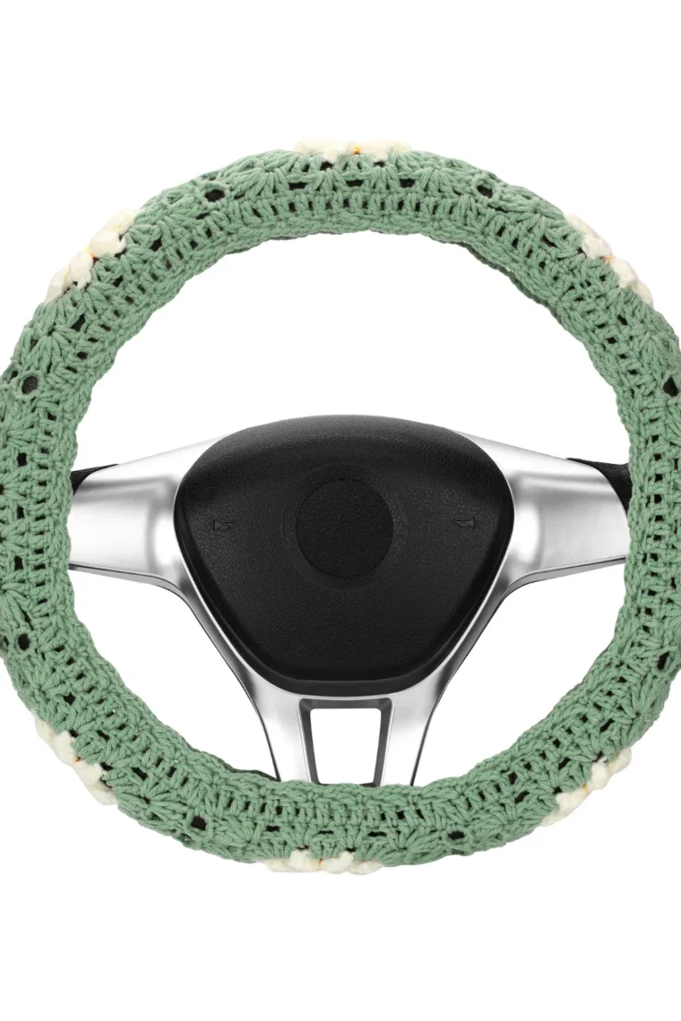 cute crochet steering wheel cover 35# front