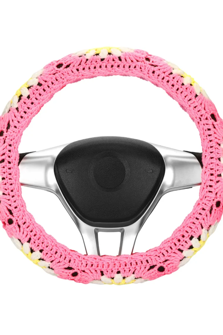 cute crochet steering wheel cover 4# front