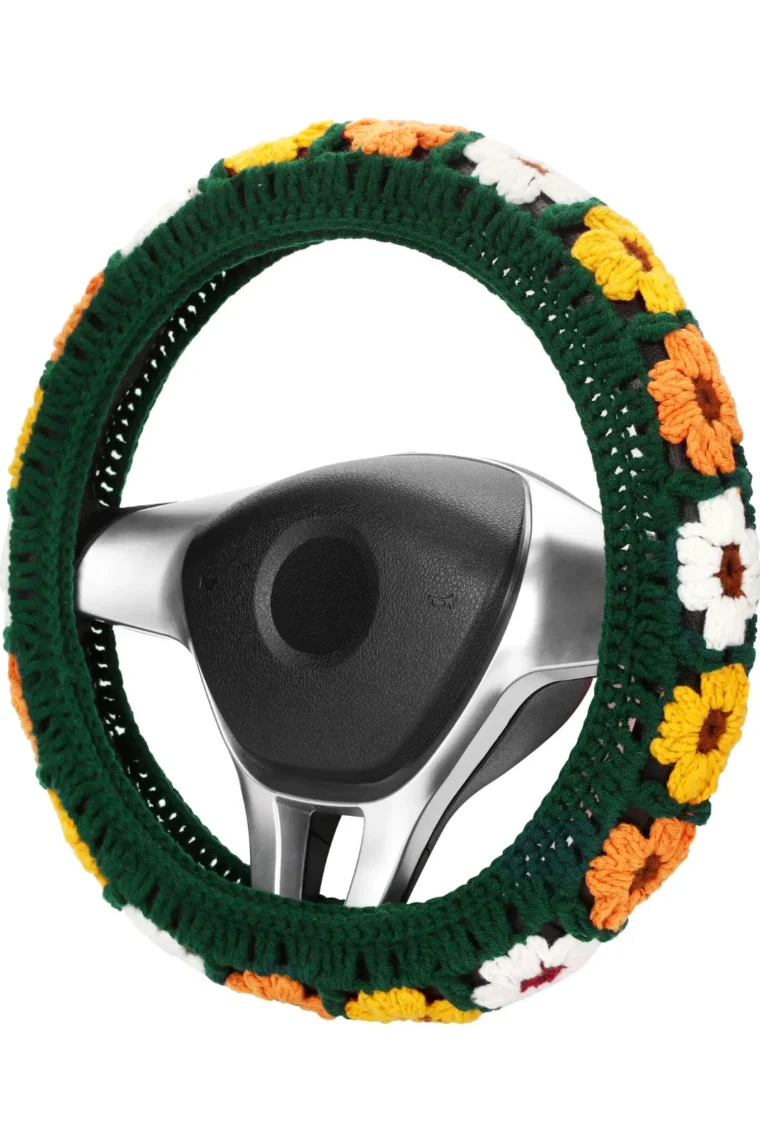 cute crochet steering wheel cover 54# side