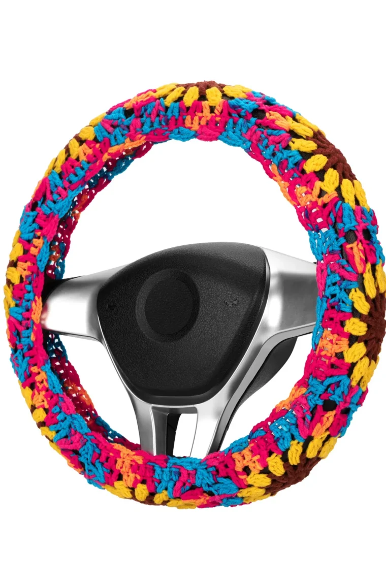 cute crochet steering wheel cover 55# side