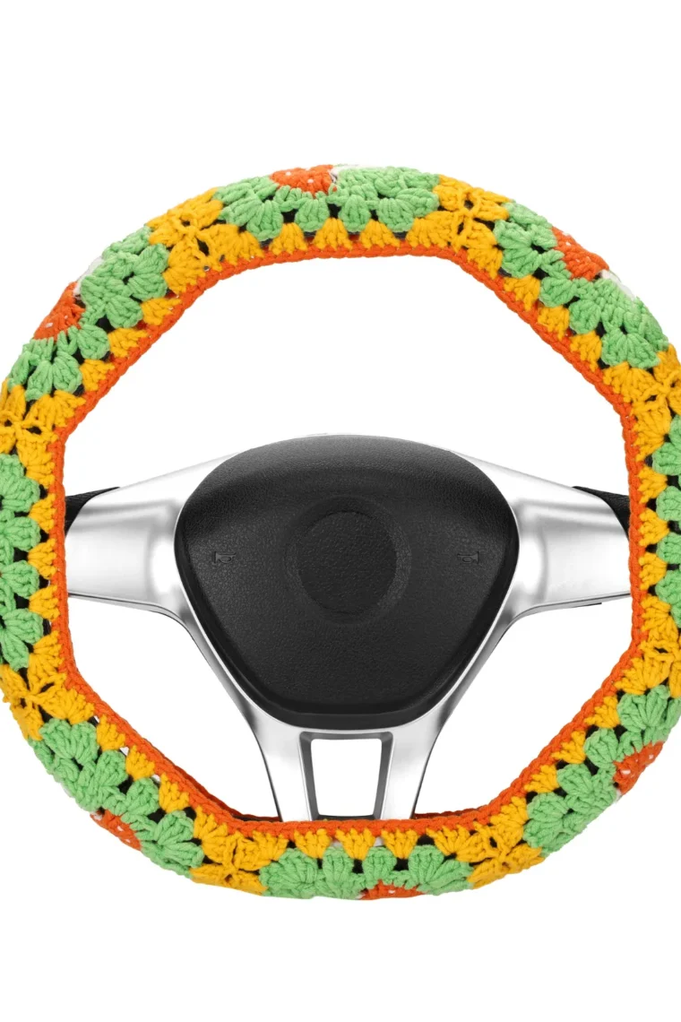 crochet steering wheel cover 60# front