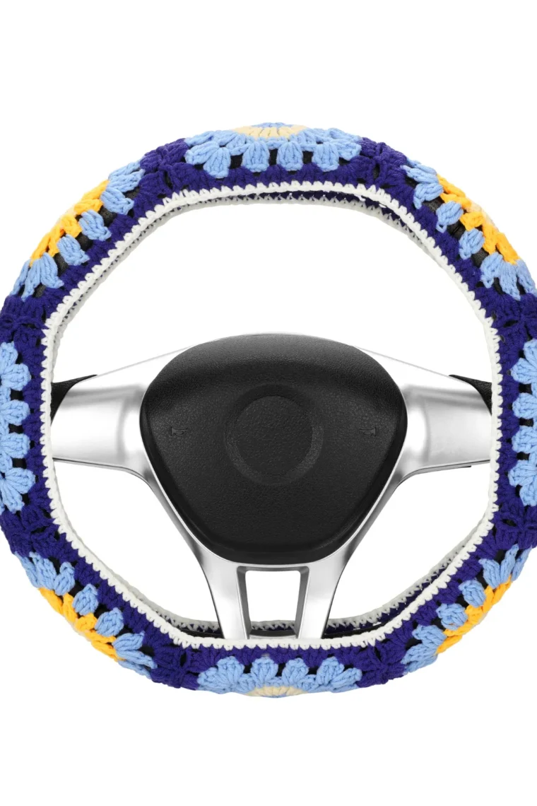 cute crochet steering wheel cover 61# front