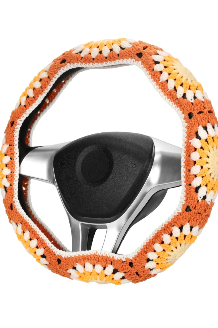 cute crochet steering wheel cover 62# side