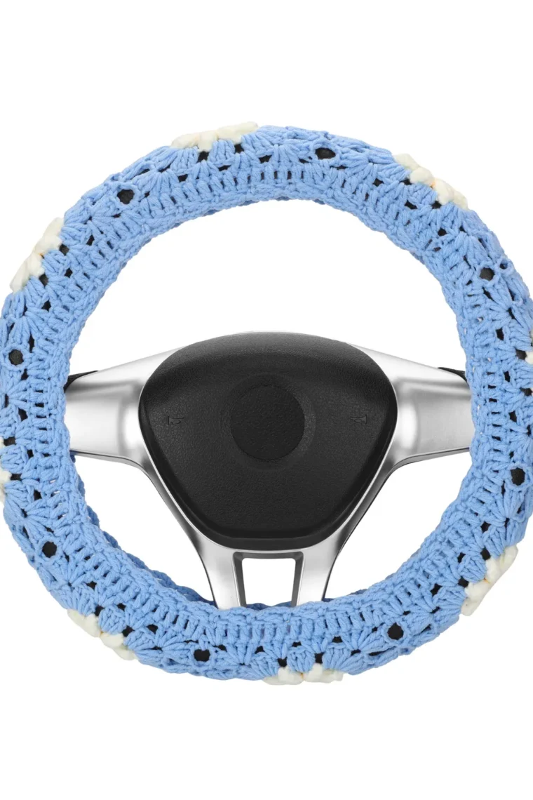 cute crochet steering wheel cover 9# front