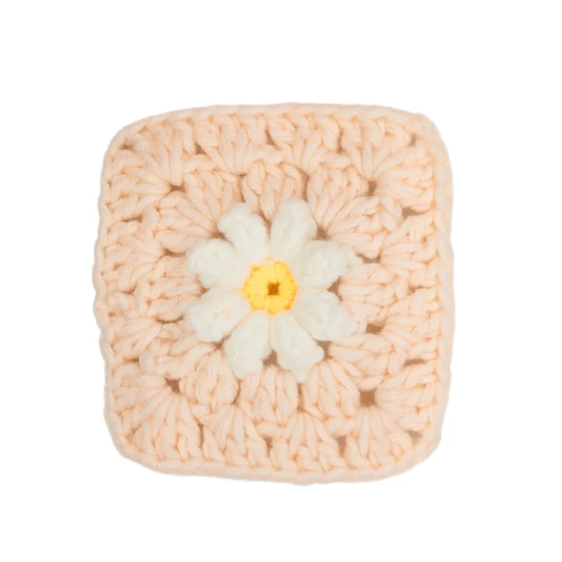 crochet daisy granny square 42#